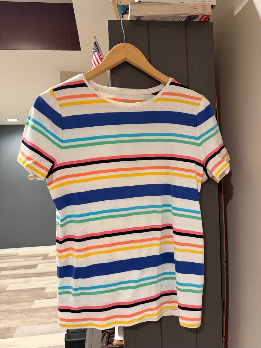 Multi stripe t shirt by Talbots, 💯 cotton